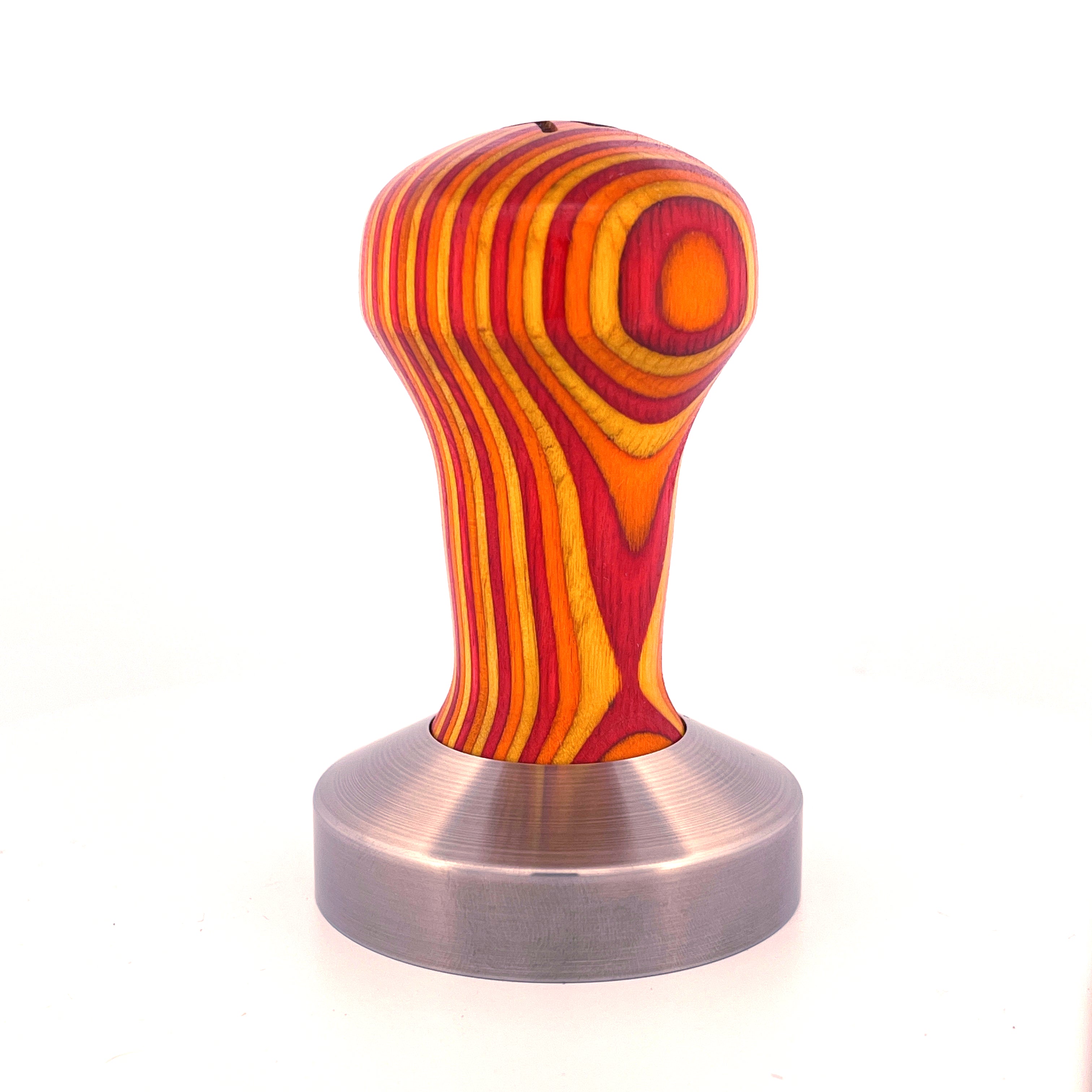 Signature Tamper Handle in Plywood - Yellow, Orange and Red