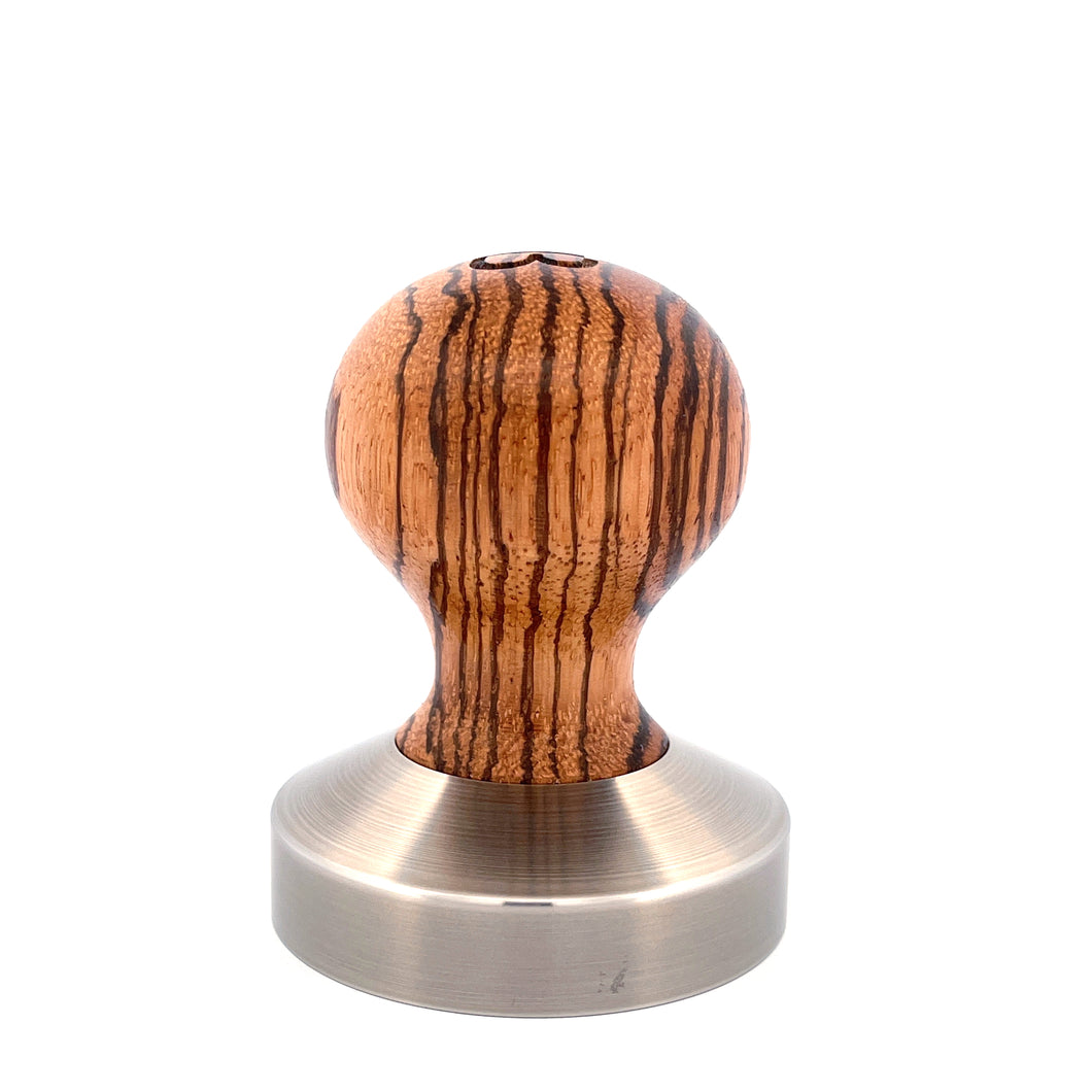 Ball Tamper Handle in Zebrawood