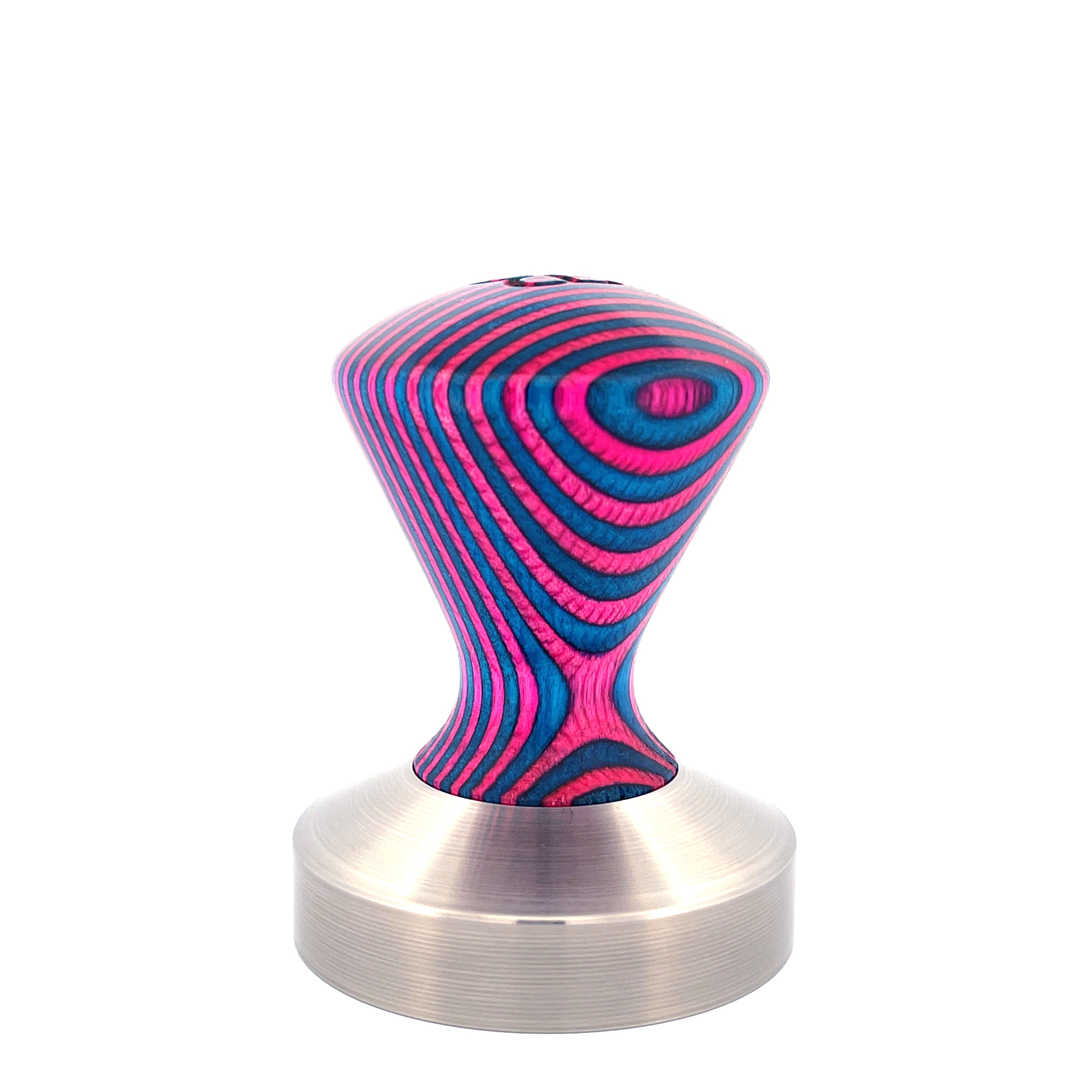 Palm Tamper Handle — Plywood, Pink and Turquoise