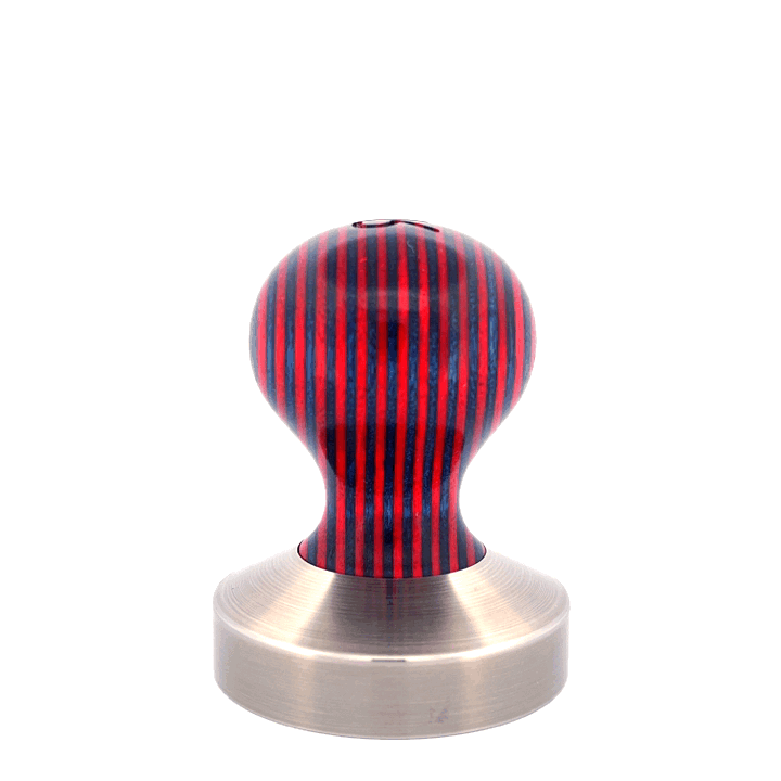 Ball Tamper Handle — Plywood, Red and Blue