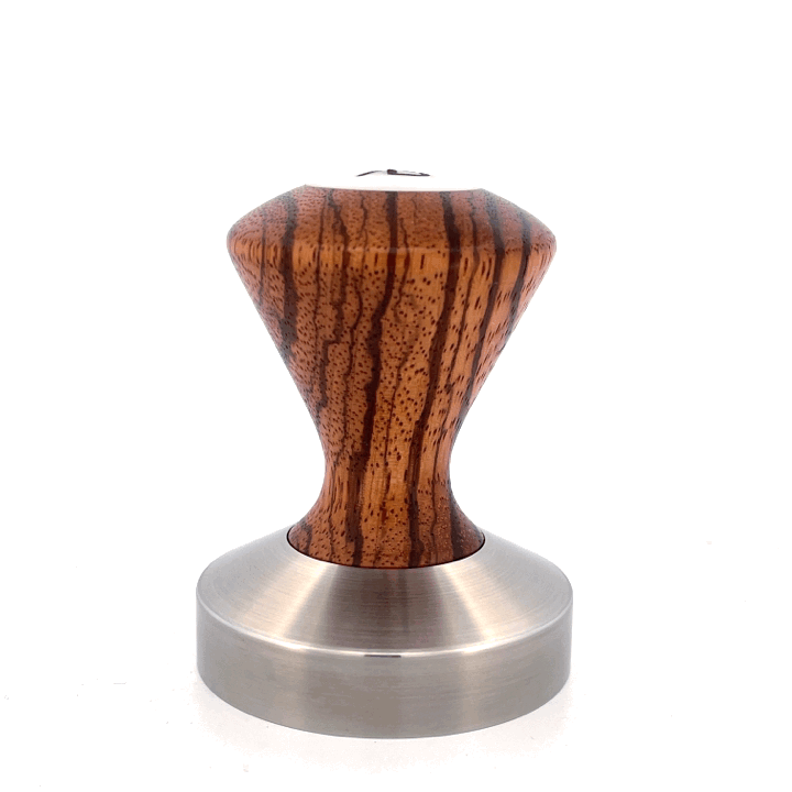 Palm Tamper Handle in Zebrawood